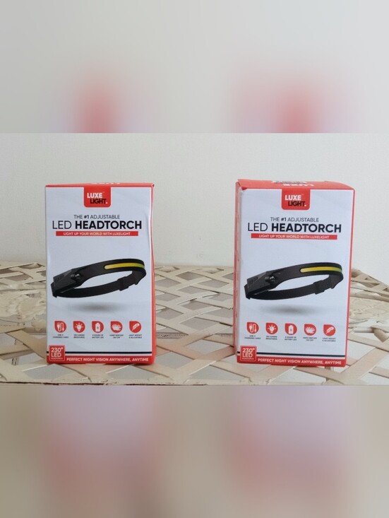 Luxe Light Other - LED Headtorch - Black with Yellow Accent